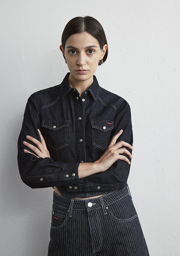 Mavi Gömlek M1210722-88259 Lacivert