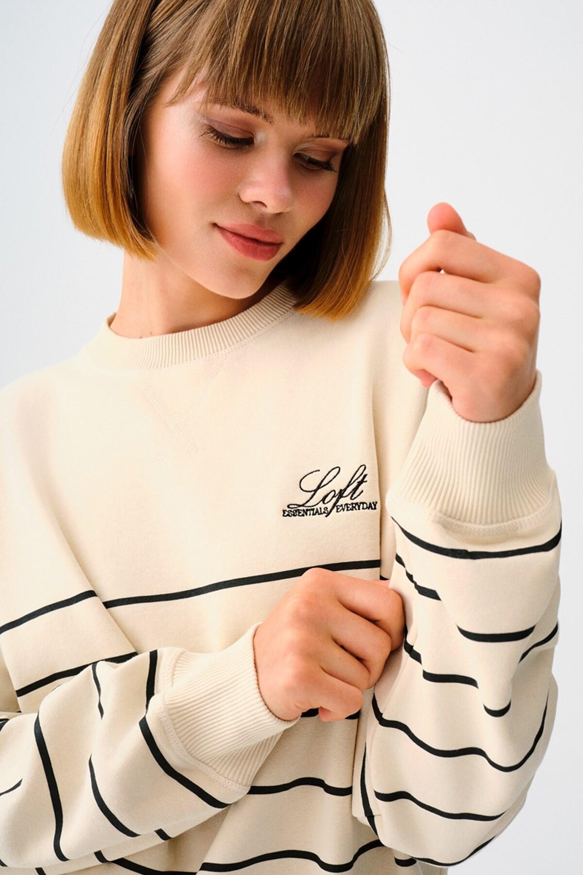 Loft Sweatshirt 2038205 Açık Taş