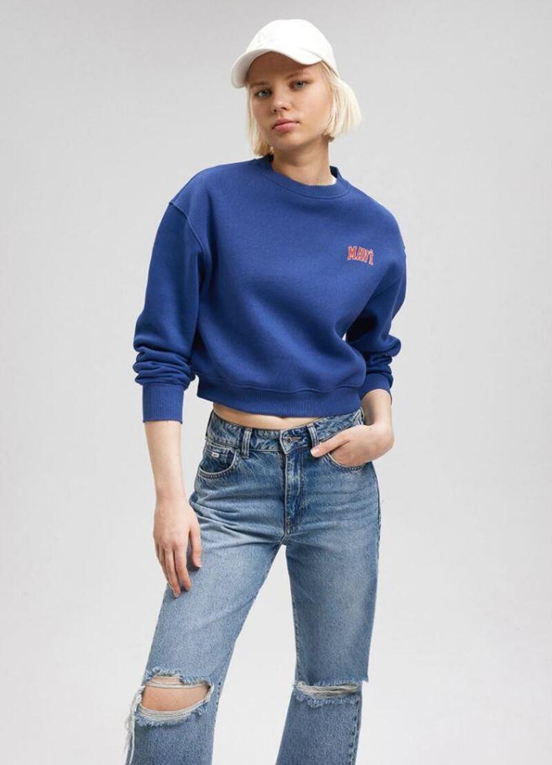 Mavi Sweatshirt M1611601-70722 Koyu Saks Mavi