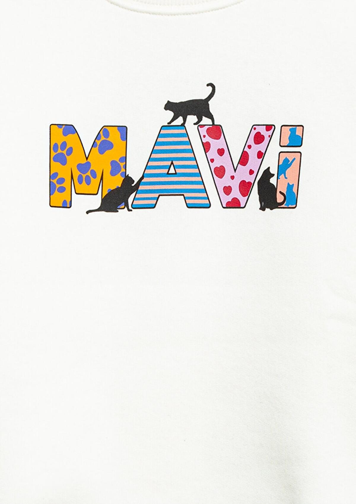 Mavi Sweatshirt Kız Çocuk M7S10169-70057 Ekru