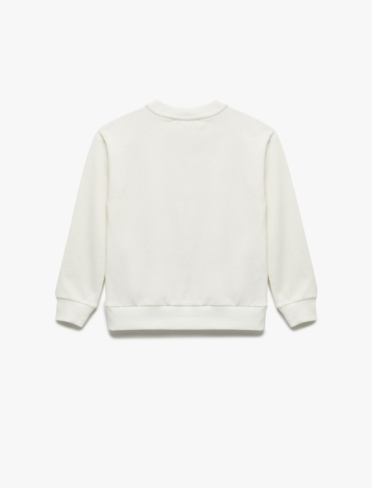 Koton Sweatshirt Kız Çocuk 6WKG10052AK Ekru
