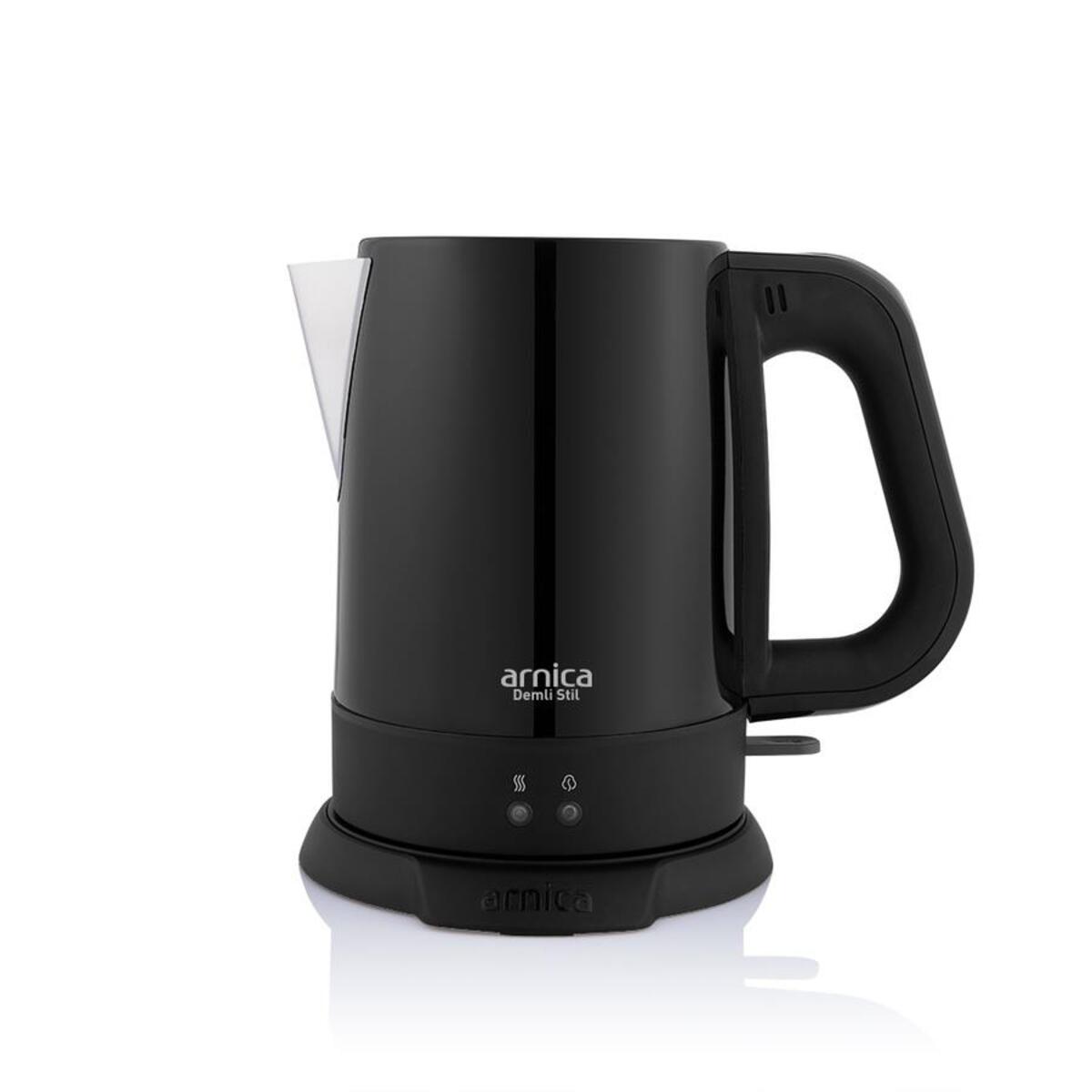 Arnica Çay Makinesi Demli Stil Cam İh33205 Siyah