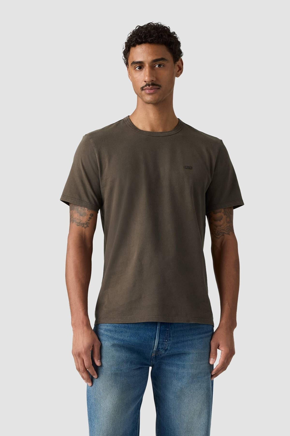 Levis Erkek Tişört 005GX-0021 Kahverengi