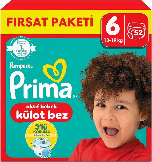 Prima Külot Bez Pants E.Large Fırsat Paketi 6 Beden 52Li