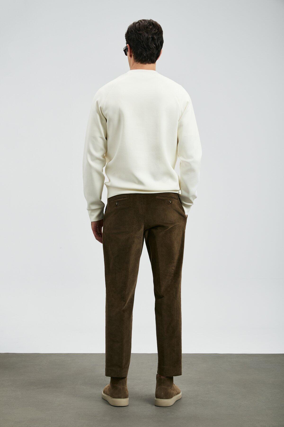 Lufıan Erkek Sweatshirt Grant 112030179 Kırık Beyaz