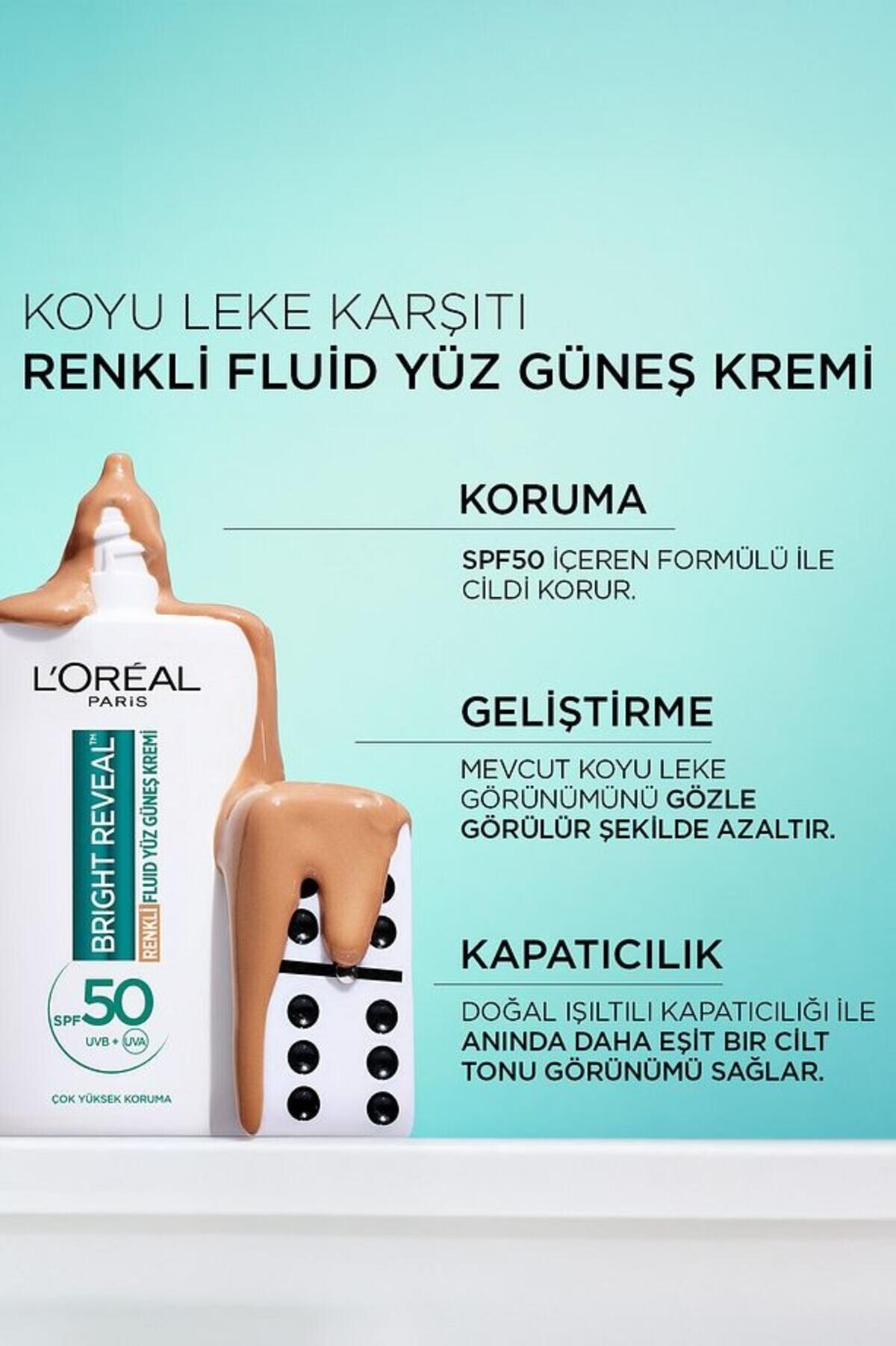 Loreal Paris Yüz Güneş Kremi Bright Reveal Spf 50+ Medium