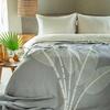Apricitas Home Yatak Örtüsü Seti Çift Kişilik Nakışlı MUyku Setilın June Gri