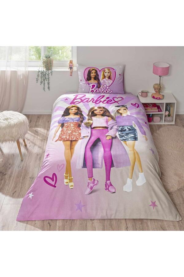 Taç Nevresim Takımı Tek Kişilik Disney Barbie Shıne