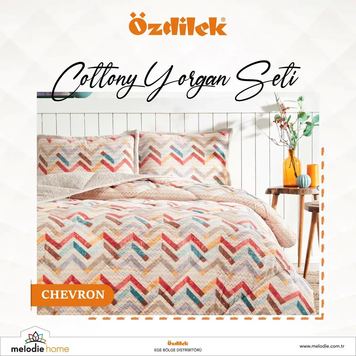 Özdilek Yorgan Seti Tek Kişilik Cottony Chevron