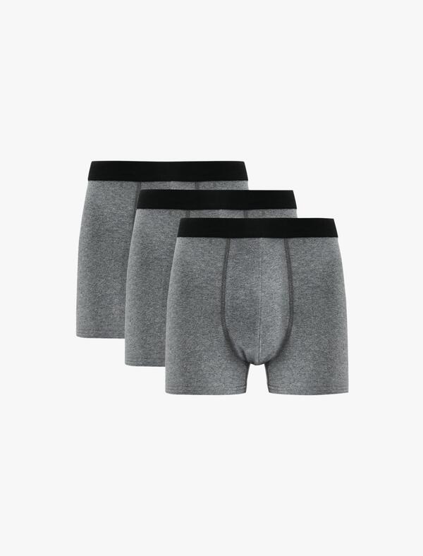 Koton Boxer 6WLM90054MK Koyu Gri Melanj