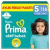 Prima Bez Aktif Bebek Aylık Fırsat 5 Beden 116Lı