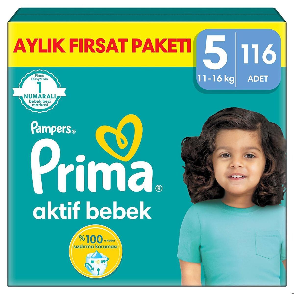 Prima Bez Aktif Bebek Aylık Fırsat 5 Beden 116Lı