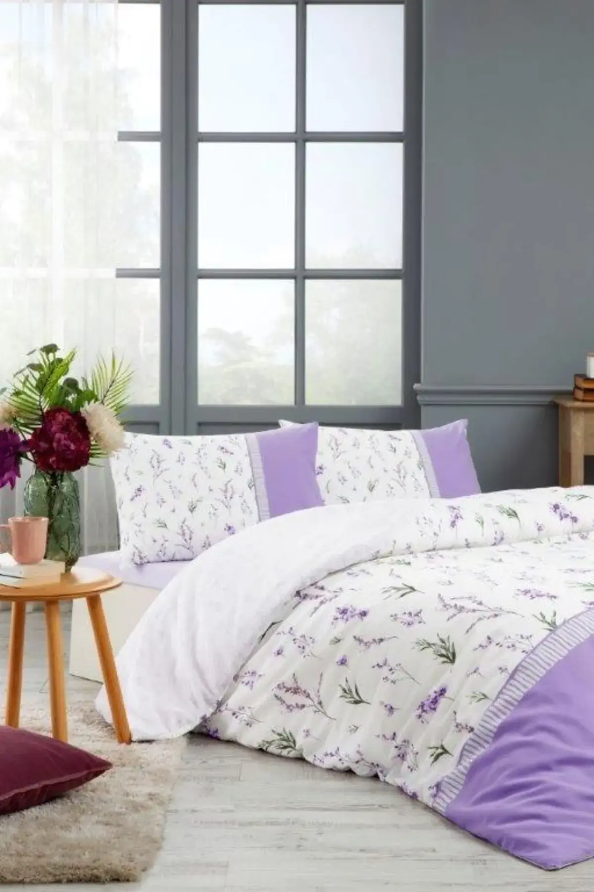 Moda Letto Nevresim Takımı Tek Kişilik Ranforce Vision Vervaın Mor
