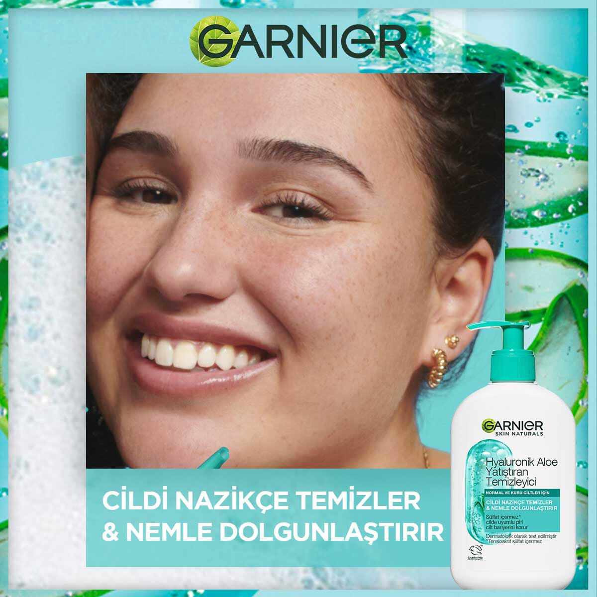 Garnier Temizleyici Hyaluronik Aloe Nem+Yatıştıran 250Ml