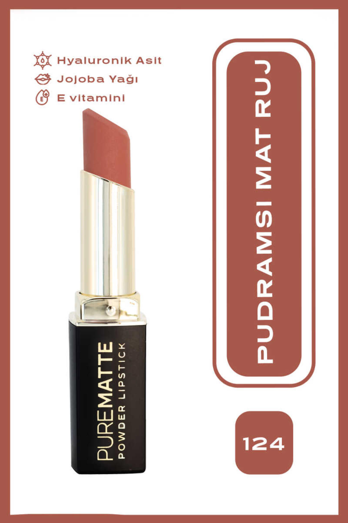 Golden Rose Lipstick Powder Pure Matte No:124