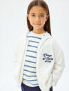 Koton Sweatshirt Kız Çocuk 5WKG10314AK Ekru