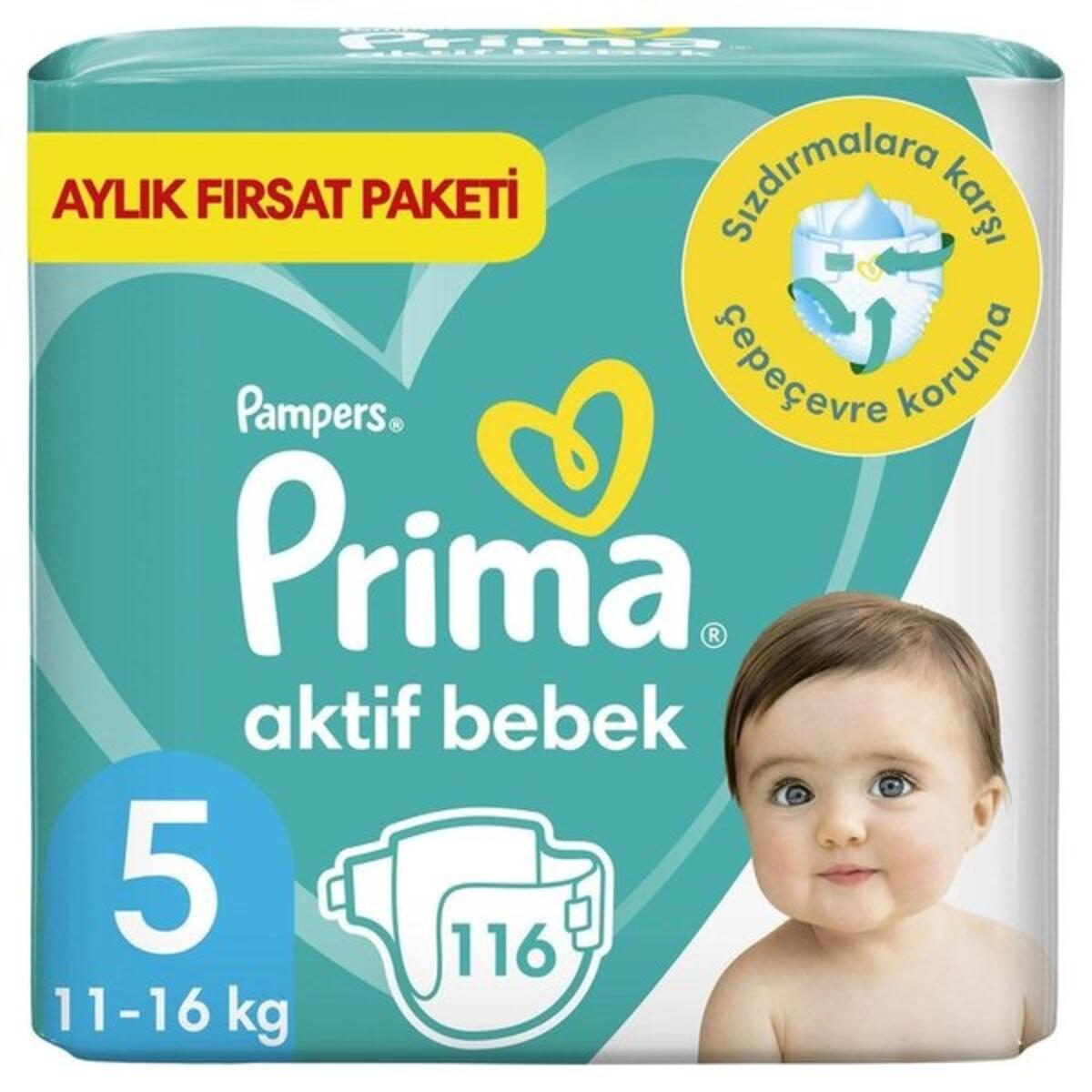 Prima Bez Aktif Bebek Aylık Fırsat 5 Beden 116Lı