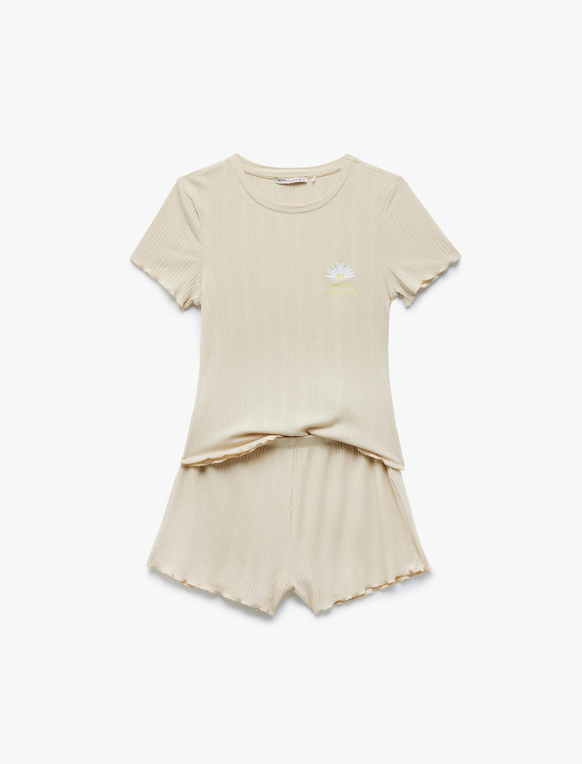 Koton Pijama Takımı 5SLK40073MK Bej