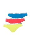 U.S Polo Assn. Kadın Slip 3Lü 66288 Mercan-Neon Yeşil-Turkuaz