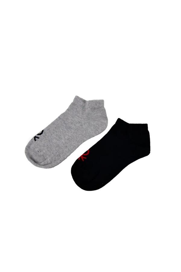 Benetton Babet Çorap 2Li Erkek Çocuk BNT-B24096 Gri Melanj
