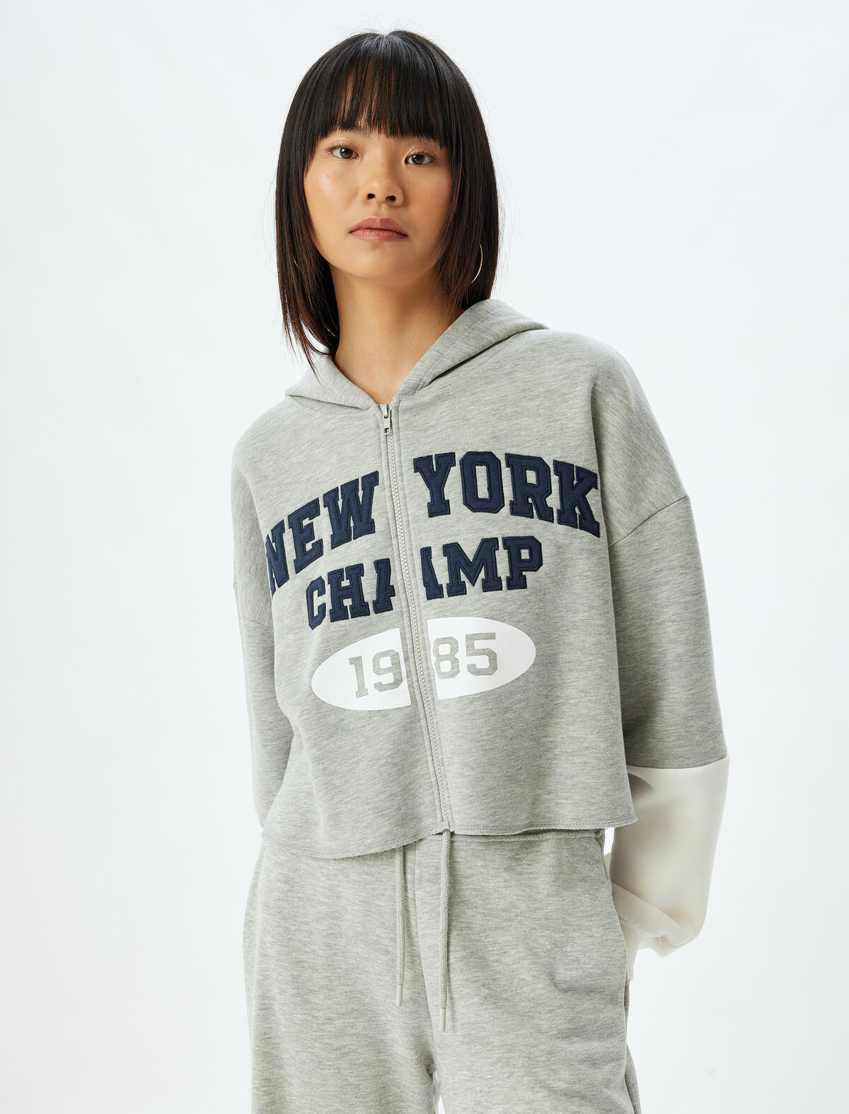 Koton Sweatshirt 5WAL10184IK Gri Melanj