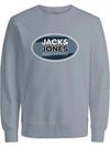 Jack&Jones Sweatshirt 12267544 Açık Gri Melanj