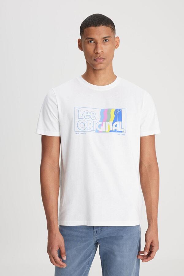 Lee Tişört LL07FENQ Ekru M