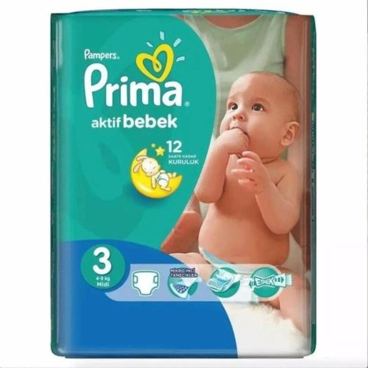 Prima Bez Aktif Bebek Standart 3 Beden 34Lü