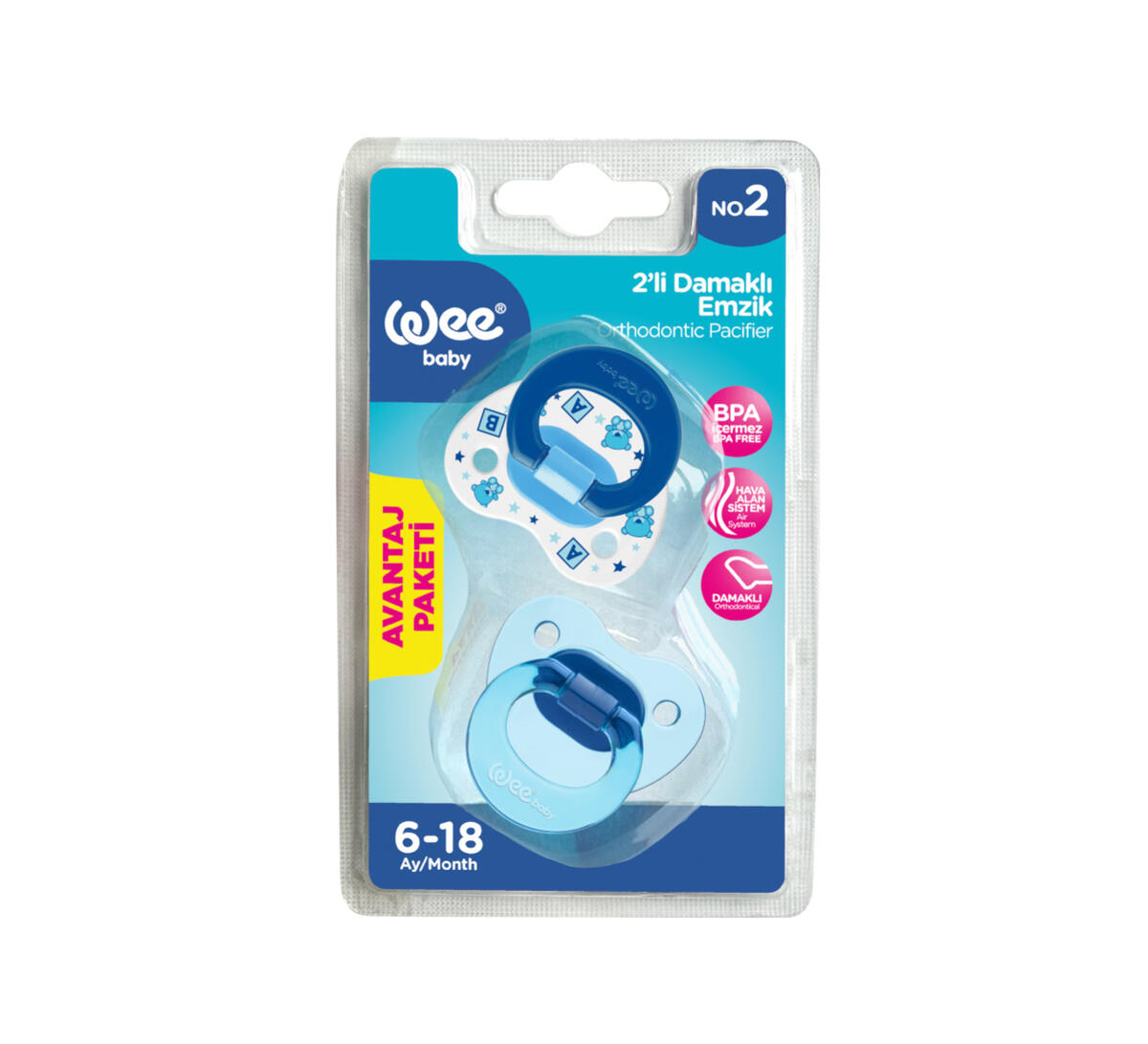 Wee Baby Emzik Damaklı 2Li No:2 438