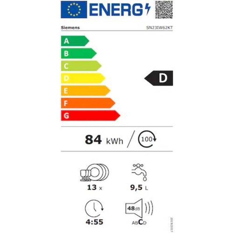 Siemens Bulaşık Makinesi SN23IW62KT 6 Program