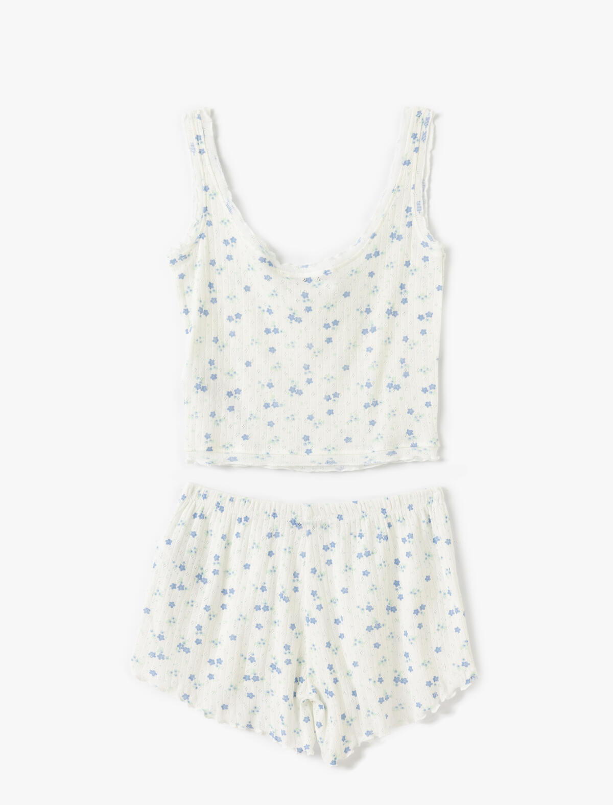 Koton Pijama Takımı 5SLK40063MK Mavi Desenli