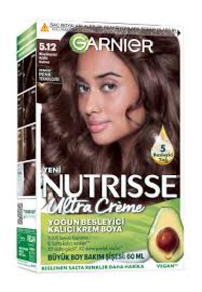 Garnier Saç Boyası Nutrisse Ultra Creme No:5.12 Küllü Kahve (Dy)