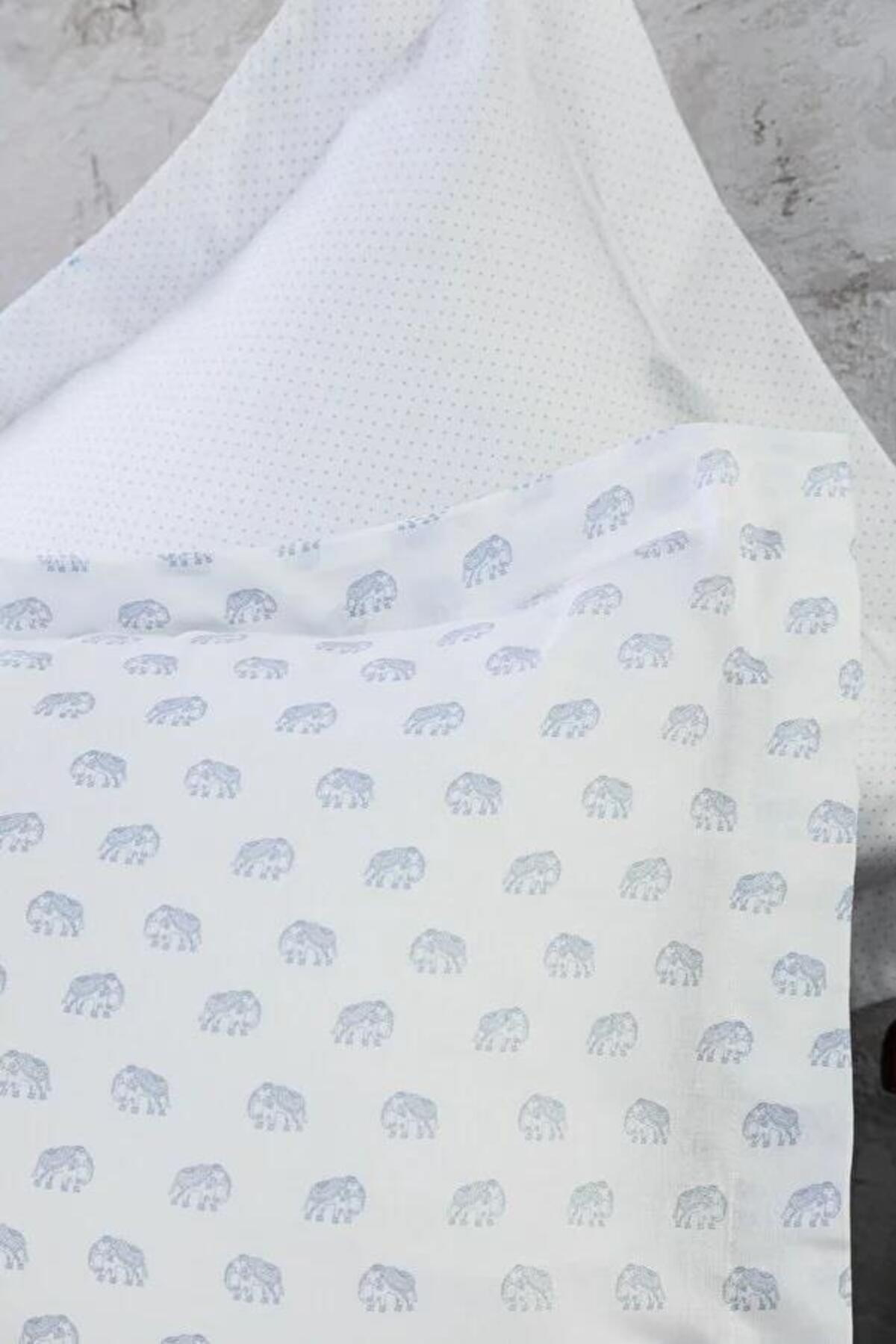 Apricitas Home Bambu Pike Takımı Çift Kişilik Oliver Mavi