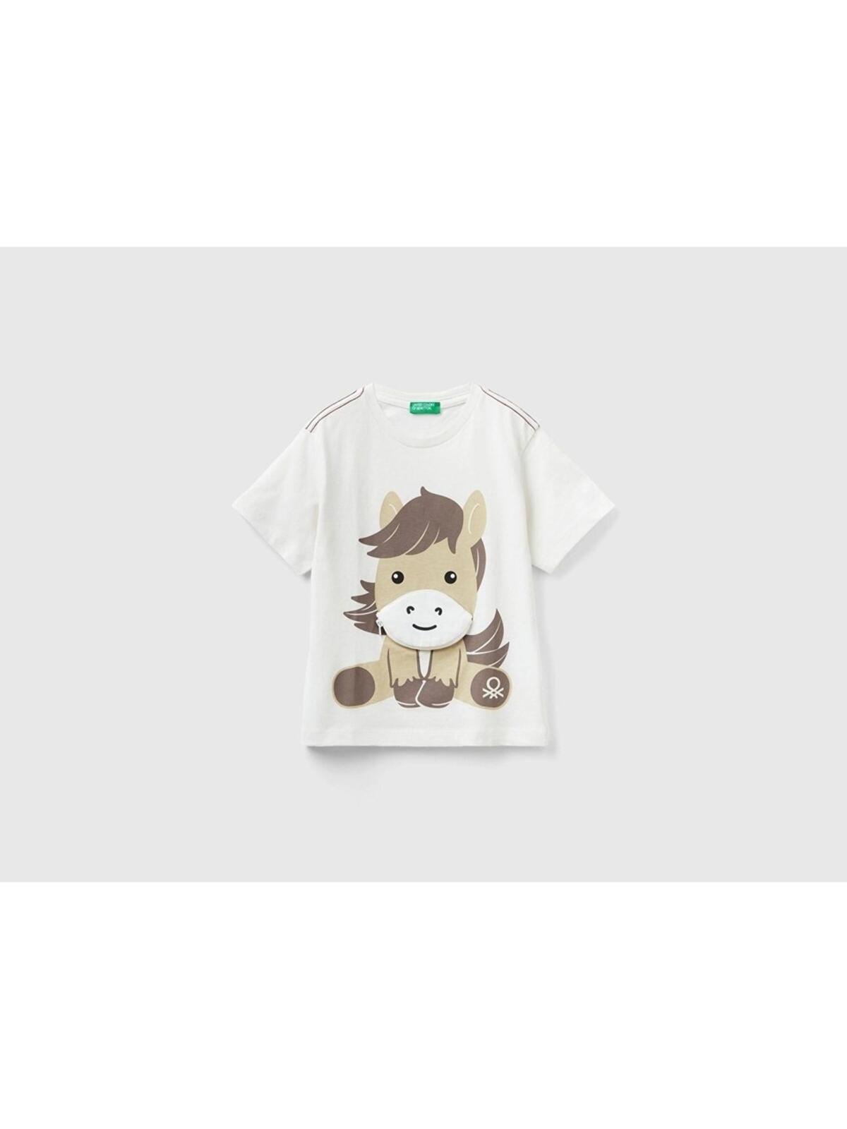Benetton Tişört Erkek Bebek 3096G10DA Beyaz (Dy)