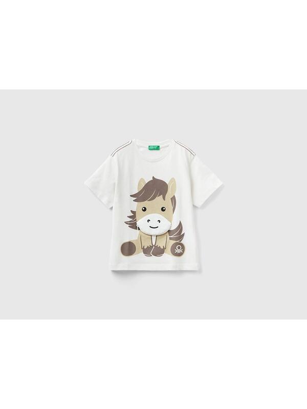 Benetton Tişört Erkek Bebek 3096G10DA Beyaz
