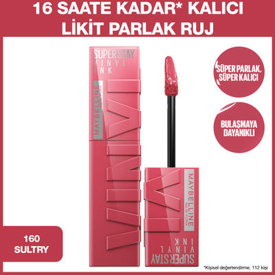 Maybelline Ruj Super Stay Vinyl Ink No:160 (Dy)