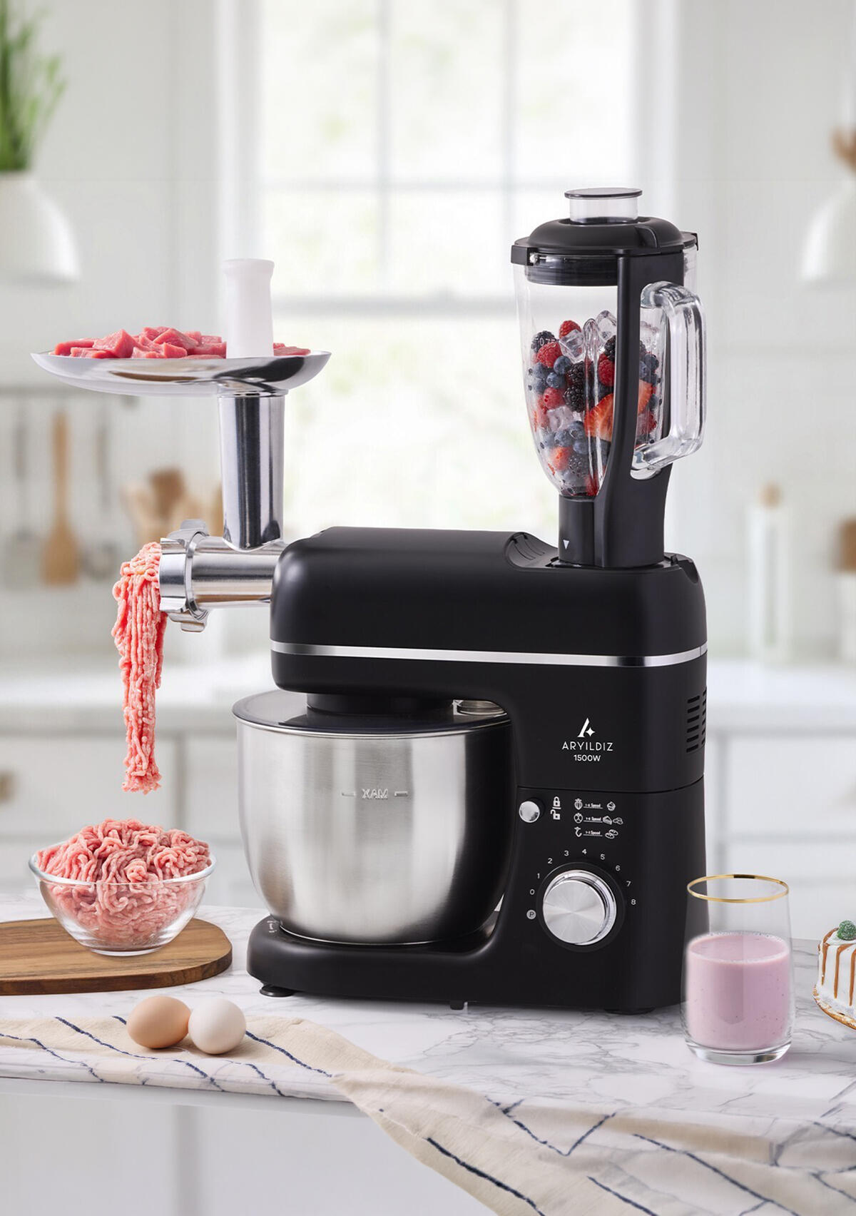 Aryıldız Mikser Standlı Multi 3In1 153Ar308387 Siyah