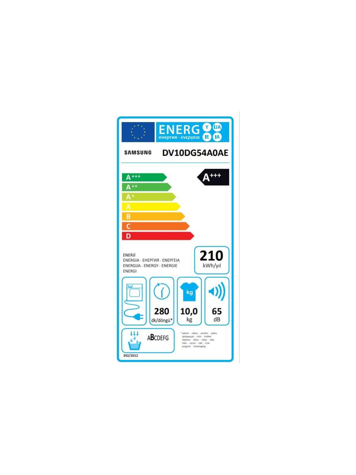 Samsung Kurutma Makinesi DV10DG54A0AEAH 10 Kg