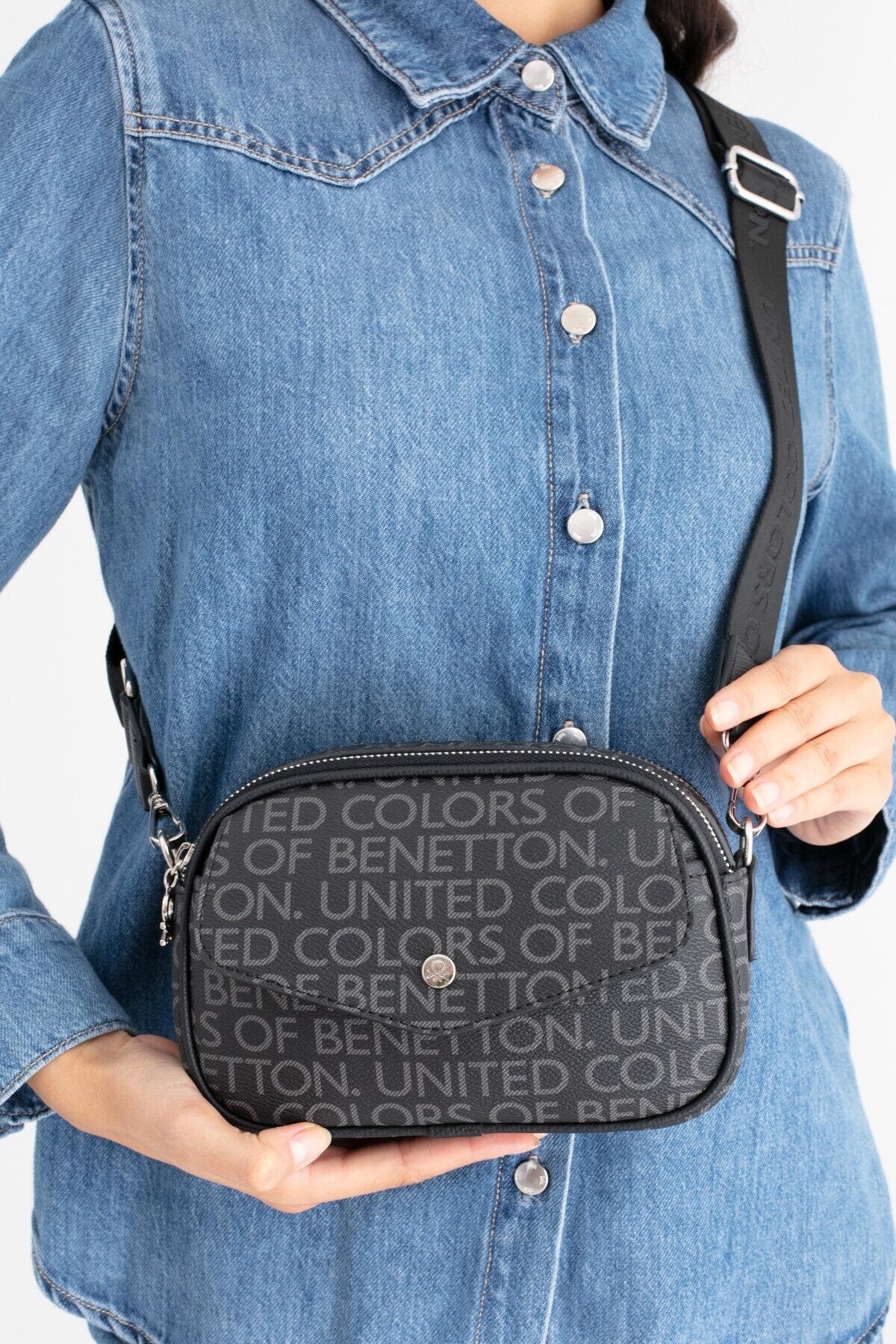 United Colors Of Benetton Kadın Kol Çantası BNT_1687 Siyah United Colors Of Benetton Kadın Kol Çantası BNT_1687 Siyah