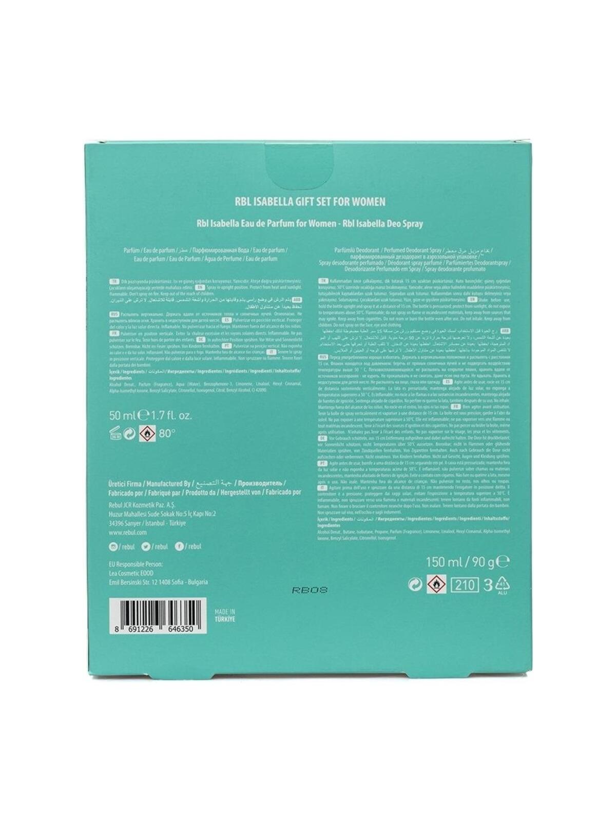 Rebul Kadın Parfüm Seti Isabella 50Ml Edt+150Ml Deo