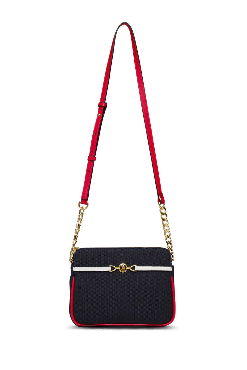 U.S. Polo Assn. Omuz Çanta US25239 Lacivert-Kırmızı