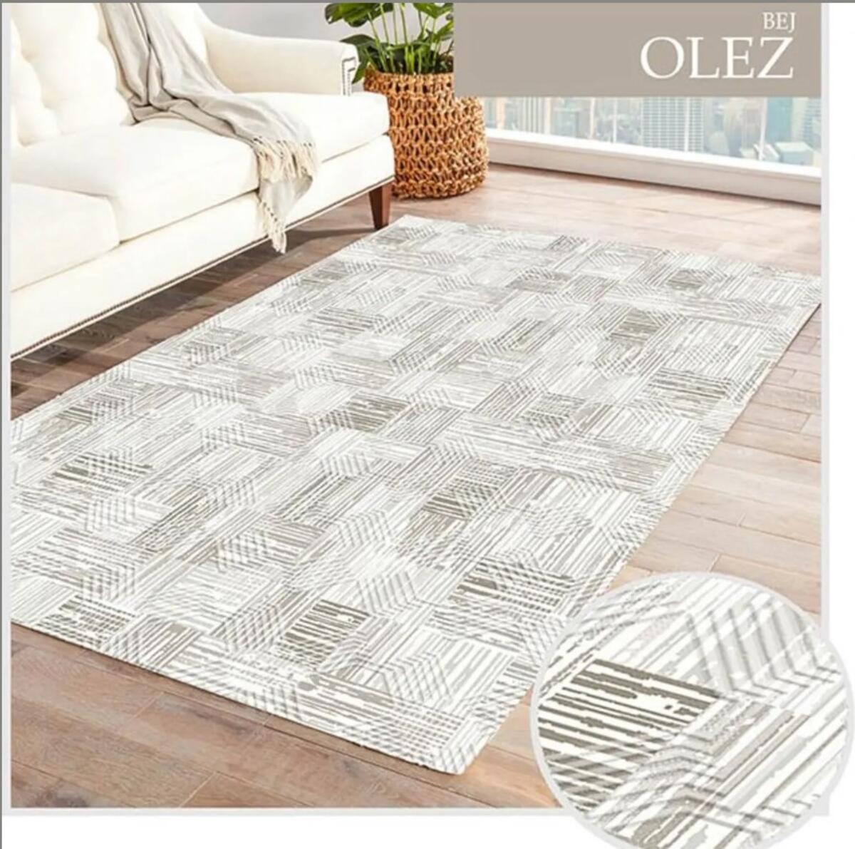 Dinarsu Desenli Embos Yolluk 100 Cm Olez Bej