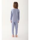 Snoopy Pijama Takım Kız Çocuk L1613-3 Açık İndigo