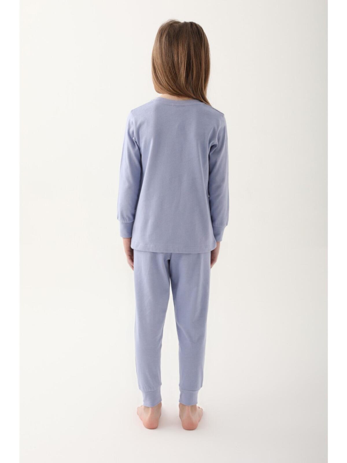 Snoopy Pijama Takım Kız Çocuk L1613-3 Açık İndigo