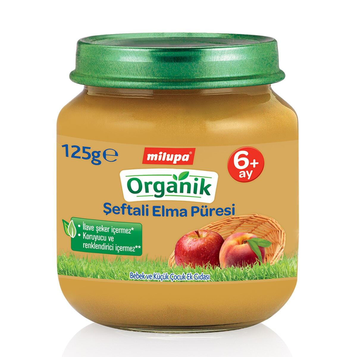 Milupa Organik Şeftali Elma 125Gr