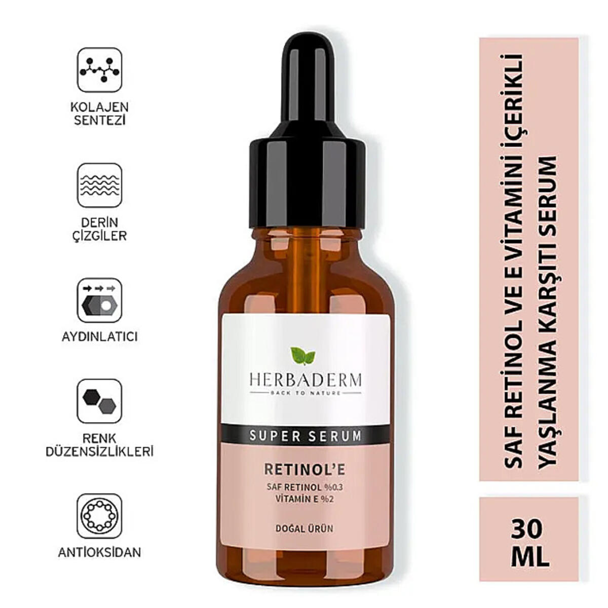 Herbaderm Süper Serum Saf Retinol 30Ml