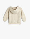 Koton Sweatshirt Kız Bebek 4WMG10021AK Bej