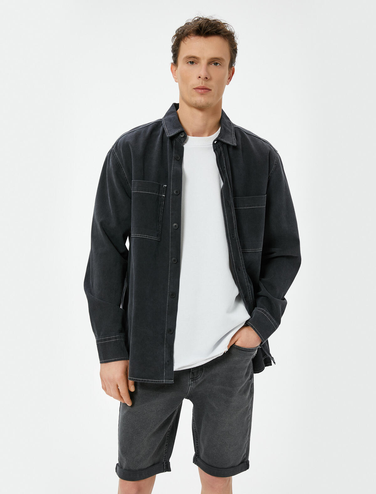 Koton Şort 4SAM40315ND Gri (Dy)
