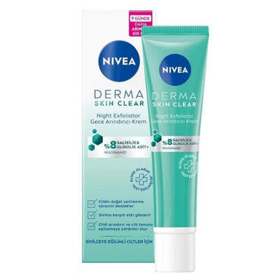 Nivea Krem Derma Skin Clear Gece Arındırıcı 40ML (Dy)