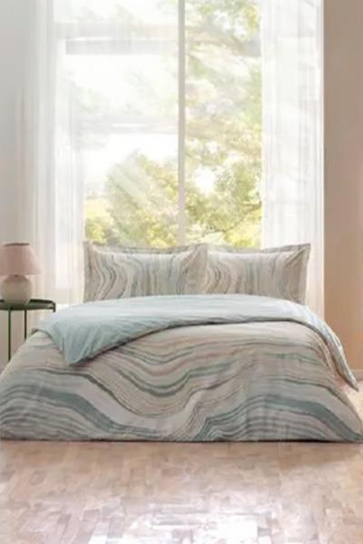 Özdilek Nevresim Takımı Çift Kişilik Kapitone Natural Marble Mint